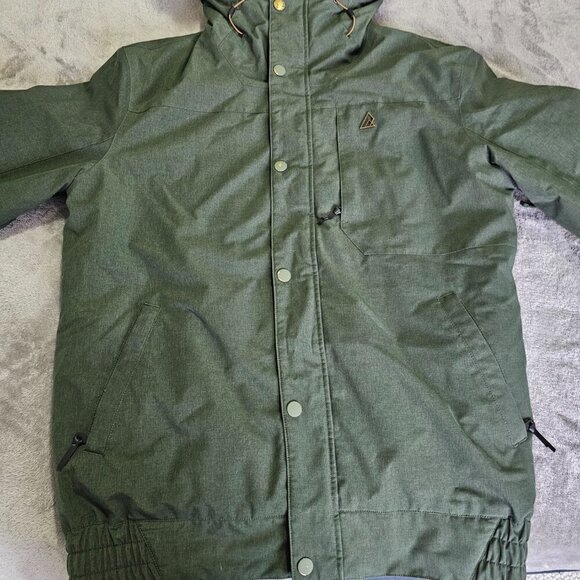 Men's Dark Green RipZone  Ski/Snowboarding Jacket, S L, Waterproof, Breathable - Picture 3 of 16